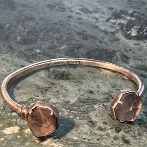 Kendra Scott Silver Cuff with Faceted Stones
